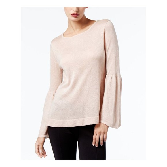 CALVIN KLEIN Bell Sleeve Pullover Sweater Size L - Picture 1 of 11